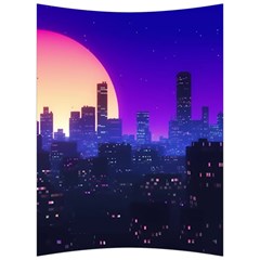 The Sun Night Music The City Background 80s 80 s Synth Back Support Cushion