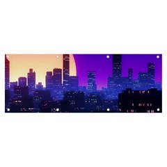 The Sun Night Music The City Background 80s 80 s Synth Banner And Sign 8  X 3 