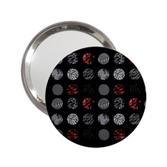 Black And Multicolored Polka Dot Artwork Digital Art 2 25  Handbag Mirrors