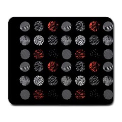 Black And Multicolored Polka Dot Artwork Digital Art Large Mousepad