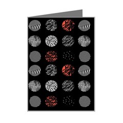 Black And Multicolored Polka Dot Artwork Digital Art Mini Greeting Card