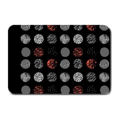 Black And Multicolored Polka Dot Artwork Digital Art Plate Mats by Jancukart