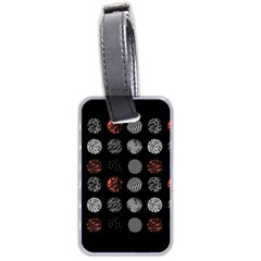 Black And Multicolored Polka Dot Artwork Digital Art Luggage Tag (two Sides)