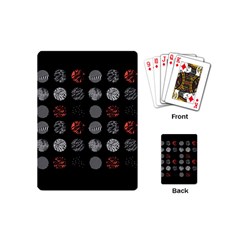 Black And Multicolored Polka Dot Artwork Digital Art Playing Cards Single Design (mini)