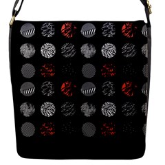 Black And Multicolored Polka Dot Artwork Digital Art Flap Closure Messenger Bag (s)