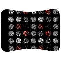 Black And Multicolored Polka Dot Artwork Digital Art Velour Seat Head Rest Cushion