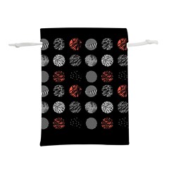 Black And Multicolored Polka Dot Artwork Digital Art Lightweight Drawstring Pouch (l)