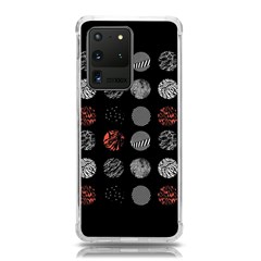 Black And Multicolored Polka Dot Artwork Digital Art Samsung Galaxy S20 Ultra 6 9 Inch Tpu Uv Case by Jancukart