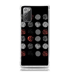 Black And Multicolored Polka Dot Artwork Digital Art Samsung Galaxy Note 20 Tpu Uv Case by Jancukart