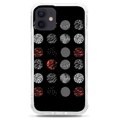 Black And Multicolored Polka Dot Artwork Digital Art Iphone 12 Mini Tpu Uv Print Case	