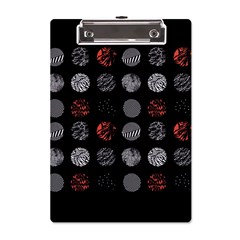 Black And Multicolored Polka Dot Artwork Digital Art A5 Acrylic Clipboard by Jancukart