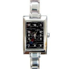 Black Background With Text Overlay Mathematics Formula Board Rectangle Italian Charm Watch