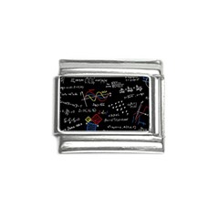 Black Background With Text Overlay Mathematics Formula Board Italian Charm (9mm) by Jancukart