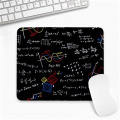 Black Background With Text Overlay Mathematics Formula Board Large Mousepad