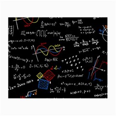 Black Background With Text Overlay Mathematics Formula Board Small Glasses Cloth by Jancukart