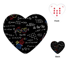 Black Background With Text Overlay Mathematics Formula Board Playing Cards Single Design (heart)