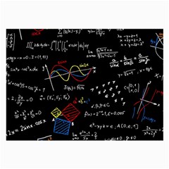 Black Background With Text Overlay Mathematics Formula Board Large Glasses Cloth