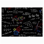 Black Background With Text Overlay Mathematics Formula Board Large Glasses Cloth Front