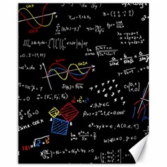 Black Background With Text Overlay Mathematics Formula Board Canvas 11  X 14  by Jancukart