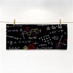 Black Background With Text Overlay Mathematics Formula Board Hand Towel Front