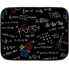 Black Background With Text Overlay Mathematics Formula Board One Side Fleece Blanket (mini) by Jancukart