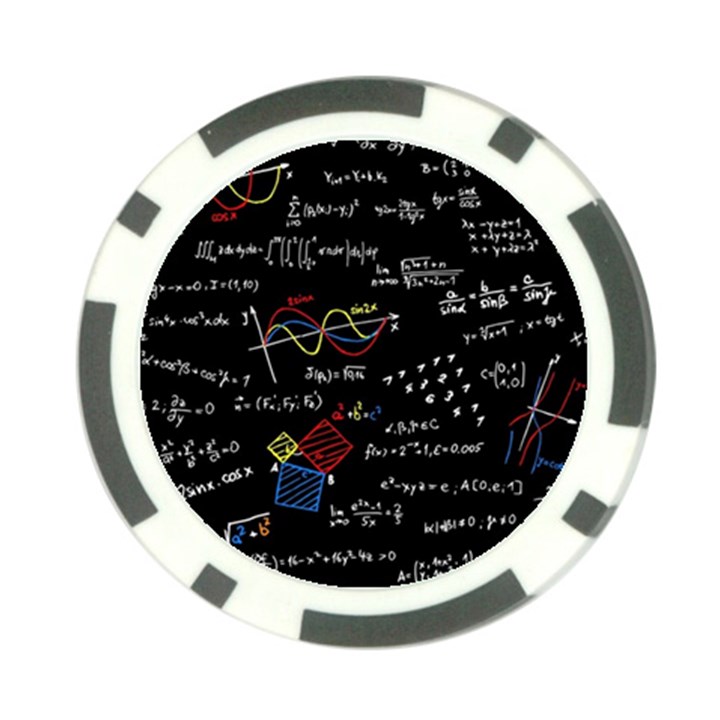 Black Background With Text Overlay Mathematics Formula Board Poker Chip Card Guard (10 pack)