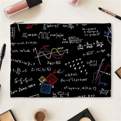 Black Background With Text Overlay Mathematics Formula Board Cosmetic Bag (xl) by Jancukart