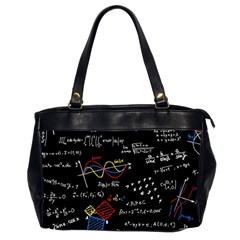 Black Background With Text Overlay Mathematics Formula Board Oversize Office Handbag (2 Sides)