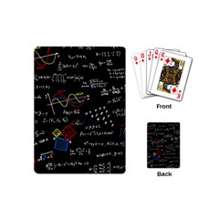 Black Background With Text Overlay Mathematics Formula Board Playing Cards Single Design (mini)