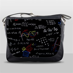 Black Background With Text Overlay Mathematics Formula Board Messenger Bag