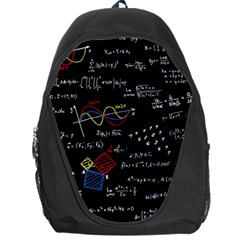 Black Background With Text Overlay Mathematics Formula Board Backpack Bag by Jancukart