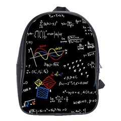 Black Background With Text Overlay Mathematics Formula Board School Bag (xl)