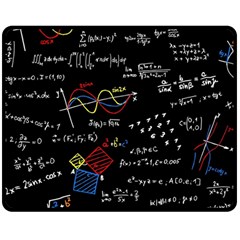 Black Background With Text Overlay Mathematics Formula Board Fleece Blanket (medium)