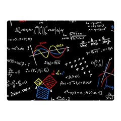 Black Background With Text Overlay Mathematics Formula Board Premium Plush Fleece Blanket (mini) by Jancukart