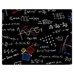 Black Background With Text Overlay Mathematics Formula Board Premium Plush Fleece Blanket (medium) by Jancukart