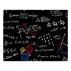 Black Background With Text Overlay Mathematics Formula Board Premium Plush Fleece Blanket (large) by Jancukart