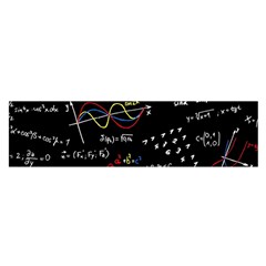 Black Background With Text Overlay Mathematics Formula Board Oblong Satin Scarf (16  X 60 ) by Jancukart