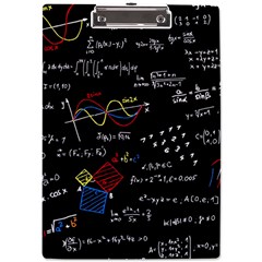 Black Background With Text Overlay Mathematics Formula Board A4 Acrylic Clipboard