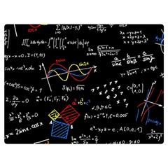 Black Background With Text Overlay Mathematics Formula Board Premium Plush Fleece Blanket (extra Small) by Jancukart