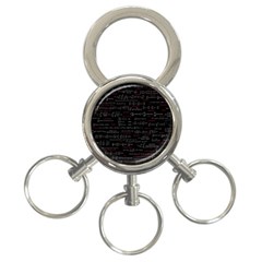 Black Background With Text Overlay Digital Art Mathematics 3-ring Key Chain