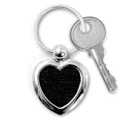 Black Background With Text Overlay Digital Art Mathematics Key Chain (heart) by Jancukart