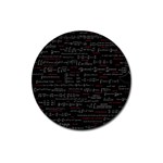 Black Background With Text Overlay Digital Art Mathematics Magnet 3  (Round) Front