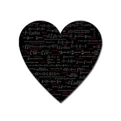 Black Background With Text Overlay Digital Art Mathematics Heart Magnet