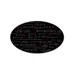 Black Background With Text Overlay Digital Art Mathematics Sticker Oval (100 pack) Front