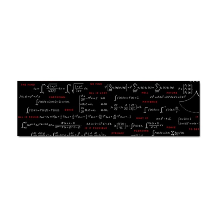 Black Background With Text Overlay Digital Art Mathematics Sticker Bumper (100 pack)