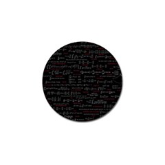 Black Background With Text Overlay Digital Art Mathematics Golf Ball Marker (4 Pack)