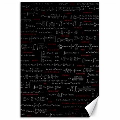 Black Background With Text Overlay Digital Art Mathematics Canvas 12  X 18  by Jancukart