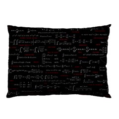 Black Background With Text Overlay Digital Art Mathematics Pillow Case