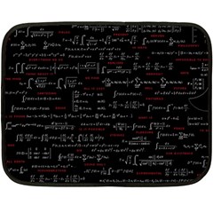 Black Background With Text Overlay Digital Art Mathematics One Side Fleece Blanket (mini) by Jancukart