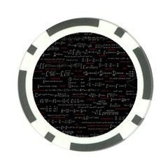 Black Background With Text Overlay Digital Art Mathematics Poker Chip Card Guard (10 Pack)